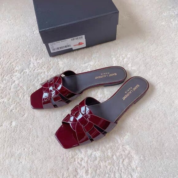 YSL Patent Leather Mule Sandals - Picture 2 of 7